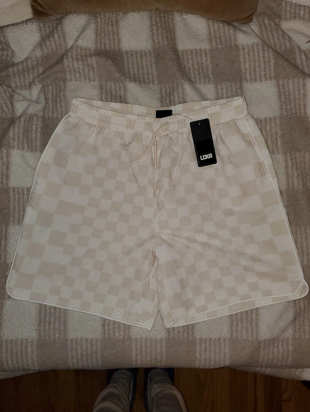 NWT LCKR Foot Locker Jasper Checkboard Print Swim Shorts